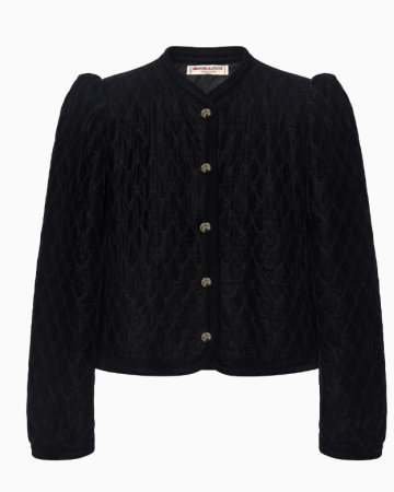 Veste Matelassée En Velours Noir Collection 1979