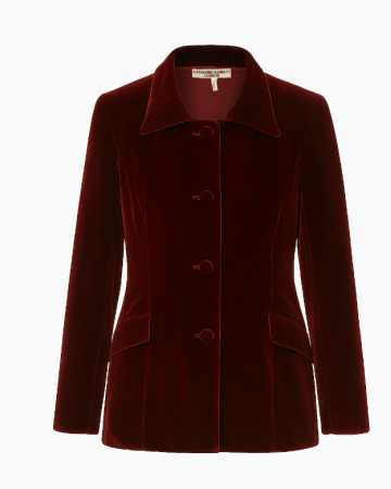 Ensemble Robe Et Veste Velours Grenat FW1997