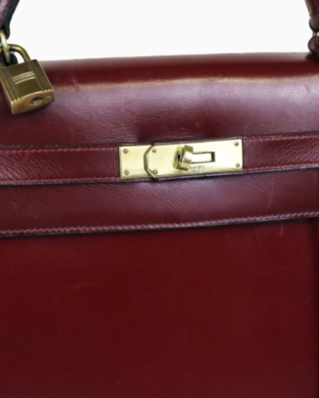 Sac à main Hermès Kelly 32 cm en cuir box rouge H