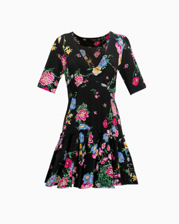 Robe Fleurie Volantée
