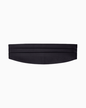 Ceinture Plissée Satin Noir