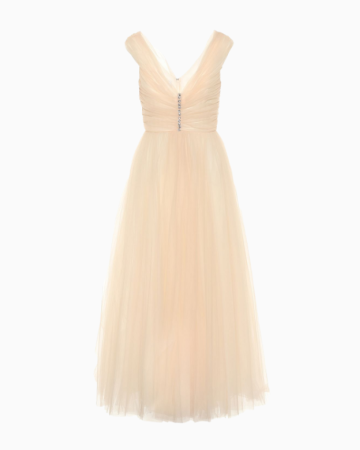 Robe Crystal Tulle Nude