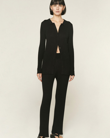 Cardigan Polo Noir