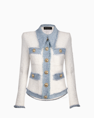 Veste Tweed Blue And White