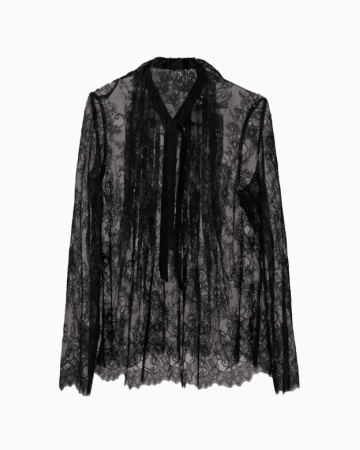 Chemise Dentelle Noire By Lorenzo Serafini