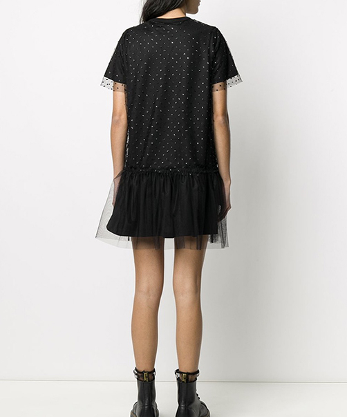 Location Robe Red Valentino Tulle Noire 4