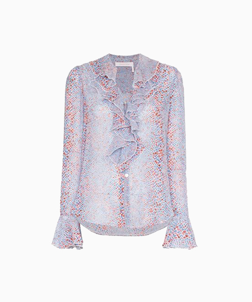 Location See By Chloe Patterned Ruffle Blouse 2