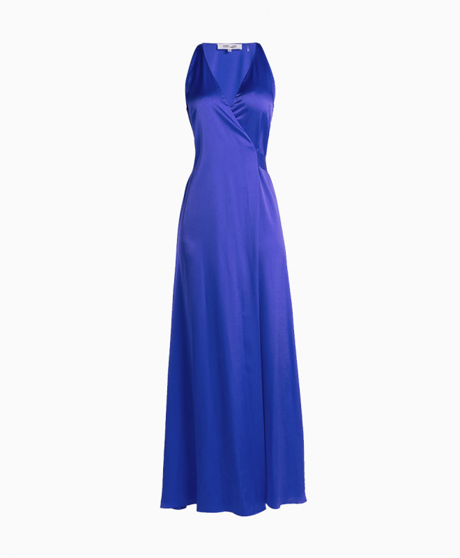 Location robe Diane Von Furstenberg Paola Blue Wrap 1