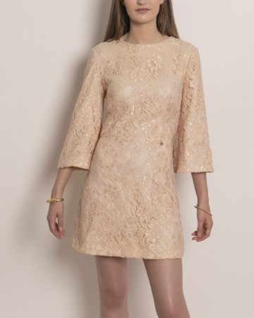 Robe Broderie Anglaise Beige